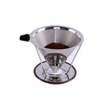 Stainless Steel Coffee Filter with Brush Double-Layer Filter No Filter Paper Required V1370-AZ4-20338