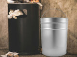 Metal Garbage Container with Handle for Indoor and Outdoor Trash Storage, Home Waste Bin V1370-AZ4-08899