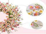 24 Inch Spring Wreaths for Front Door - Artificial Flower Wreath with Baby Pink & Cream Daisy, V1258-DP02-C-2656
