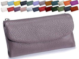 Unisex Pebble Leather, Short Genuine Leather Coin Card Holder, Women's Small Leather Bifold V1192-AZ-W-17660