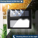 12 Pack Waterproof Solar Stair Lights Cool White Black V1188-MS-527-056