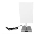 USB Bedside Table Lamp Touch Control LED Light Bulb Linen Lampshade Type C Charging Ports for V1294-YM0901-3119240032911