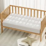 Giselle Bedding Mattress Topper Pillowtop Bamboo Cot TOPPER-BAM-COT-WH