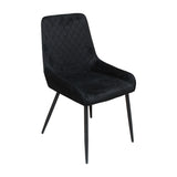 Dining Chairs x 4 Padded Seat Soft Velvet CH1129-FL-4-BK