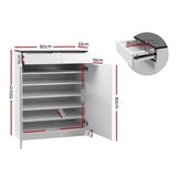Artiss Shoe Rack Cabinet 30 Pairs White Eve FURNI-L-GS-SHOE01-WHBK-AB