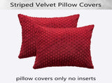 Holzlrgus Fall Set of 2 Striped Textured Velvet Corduroy Decorative Europe Sham Seasonal Autumn V1189-WXFWAL-20260319-01286