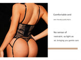 S Black Angel Luxe Sheer Lace Lingerie Set - Ultra-Thin Sexy European-Style Set V888-ELOSUNG33125