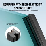 Glass Clamp, 41.34" Height Glass Railing Bracket for 0.39 "-0.47 " Thickness Tempered Glass, 304 V952-BLLGZHS105CM0PM4VV0