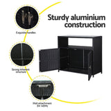 Gardeon Outdoor Storage Cabinet Box Garage Wicker Shed Tools Shelf Chest Garden OSC-CABI-RAT0519-BK