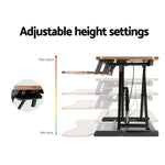 Artiss Standing Desk Riser Height Adjustable Rustic Brown 80CM HASD-B-S28-RB