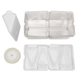 10pcs Baking Cake Box 4 Grid Triangular Transparent Material Cake Box for Dessert Bakery V1294-YM0721-3118210047611