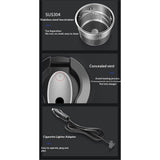 Car Electric Kettle for Travel 12V/24V Small Electric Water Kettle, Multi-Temp Control 500 mL V1192-AZ-W-0277