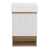 Cefito Vanity Unit 445mm Basin Bathroom Cabinet Storage Wall Hung Sink White BV-CB-1D-430-WHWD