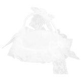 Wedding Flower Basket with White Lace Romantic Lightweight Elegant Basket for Weeding V1294-YM0901-3115210050111
