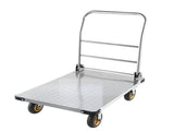 Platform Truck, 907.18 kg Capacity, Heavy Duty Steel Flatbed Cart with Swivel Wheels and Handle, V952-ZDPBC2000LBSULEYG001V0