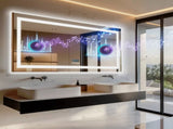 Interior Ave - 80 x 160cm Rectangle Frameless LED Bathroom Mirror Bluetooth V355-IA-RWM-16080-BT