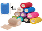 Self Adhesive Bandage Wrap, 12 Pack 4 inch x 5 Yards Waterproof Stretch Bandage Sports Tape, V1366-AZ2-W-12349