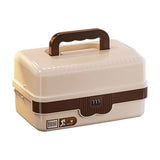 Space-Efficient Portable Folding Tackle Box, 3 Layer Organizer with Dividers, Ideal for Sewing, Art V1192-AZ-W-24373