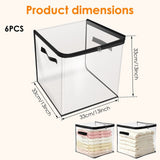 6Pcs Clear Storage Bag, Waterproof and Transparent, Cube Large Capacity Design, for Clothes Sweater V1369-AZ3-W-12281