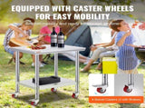 Stainless Steel Work Table with Wheels 24 x 30 Prep Table with casters Heavy Duty Work Table for V952-SYGZT30X24INDJL01V0