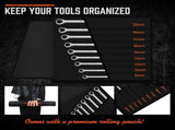 HORUSDY 9Pc Extra Long Ratchet Spanner Set Aviation Double End 8-19mm w/t Pouch V465-81056