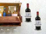 8Pcs Black Metal Wall Wine Rack Single Bottle Holder for Elegant Home Storage V1369-AZ3-W-18311