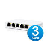 Ubiquiti USW Flex Mini 3 Pack - Managed, *No PSU/Cable*, UniFi, Layer 2 Gigabit Switch, 5x GbE RJ45 V1202-V2-NHU-USW-FLEX-MINI-3