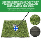 The Indoor Casual Golf Mat Game Set Stick Chipping Cage Games With 16 Grip Balls V201-W12810908