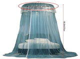 Mosquito Net Bed Canopy for Girls, Princess Canopy Bed Curtain Fine Sheer Mesh Dome Bed Canopies, V1369-AZ3-W-15401