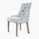 French Provincial Dining Chair Oak Leg AMOUR GREY V274-FT-FC8443-GY1
