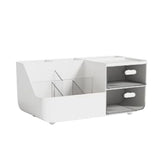 Makeup Organizer Multifunctional Skincare Cosmetic Storage with 2 Drawers for Vanity Desktop White V1294-YM0901-3117240232211