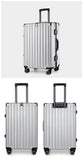 Aluminum Alloy Hard-Shell Suitcase with TSA Lock -22" Spinner Luggage in Silver V888-ELOSUNG11010