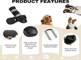 Anti-slip shoes with reflective strips, high waterproof boots, durable leather rubber sole V1259-DP01-A-1602
