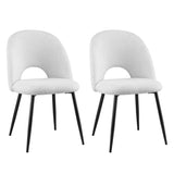 1 Set of 2 Artiss Dining Chair Boucle Sherpa DINC-B-SHP-WHX2