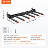 Clamp on Debris Forks to 1500 mm Bucket, 2000 kg Capacity Heavy Duty Clamp on Pallet Forks Bucket, V952-NYCDCC600000OIKRTV0