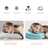 Blue Memory Foam Beauty Pillow for Side Sleepers - Anti-Wrinkle Face Pillow with Breathable Mesh V888-ELOSUNG56300