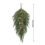 2 Pcs Norfolk Pine Christmas Swag with Bell,23.6inch Norfolk Pine Teardrop Swag,Christmas Teardrop V1366-AZ2-W-24911