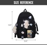 Waterproof for girls - Girl's Backpack With Pin and Accessories - boys' - women's V1188-MS101-02605-1