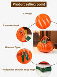 New PU 3D Pumpkin Bag, Rustic Handheld Crossbody Autumn Daily Bag V1232-NGBB-001