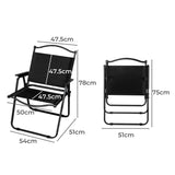 Levede Camping Chair Folding Outdoor OD1043-BK