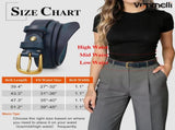 Womens Genuine Leather Belts for Jeans Pants Ladies Full Grain Belt With Vintage Gold Buckle V1258-DP02-F-712