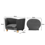 PaWz Luxury Elevated Sofa Anti-slip Grey PT1092-S-GY