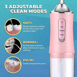 Wireless electric water toothbrush set, equipped with 4 nozzle heads - 360&deg rotatable nozzles, USB V1105-YAQJY-001