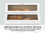 CARLA HOME Double Layer Bamboo Bread Box for Kitchen Counter - Large Capacity Bread Storage V178-36198