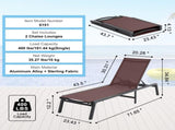 Chaise Lounge Chair Outdoor Patio Lounge Chair Adjustable 5-Position 2 pcs V952-JSTYGDTYZSKZ22E76V0
