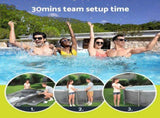 Bestway 488x305x107cm Swimming Pool Steel Frame Set w/ Pump Filter Ladder Cover BW-POOL-OV-488-56450