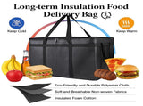 3-Pack Insulated Food Delivery Bag, XXXL Pizza Cooler Bags, Rideshare Delivery Bag, Thermal Cold/Hot V1258-DP02-WO-367