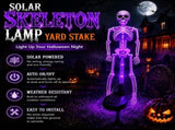 Solar Skeleton Lamp Yard Stake Halloween Decorations Garden Light, 28'' Glow Bones Figurine LED V1107-124-62274-ORG-2PACK
