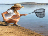 Fishing Net Minnow Nets with Telescopic Fishing Pole Handle, Small Fishing Landing Net for Saltwater V1192-AZ-W-25262