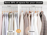 TOPIA HANGERen Hangers 30 Pack, 0.28-inch Slim & Durable Clothes Hangers Space Saving, Natural V1258-DP02-F-227